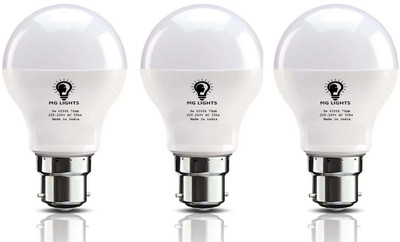 mg lights 5 W Basic Standard B22 LED Bulb(White, Pack of 3)