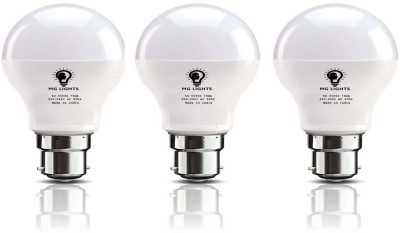 mg lights 7 W Standard B22 LED Bulb(White, Pack of 3)