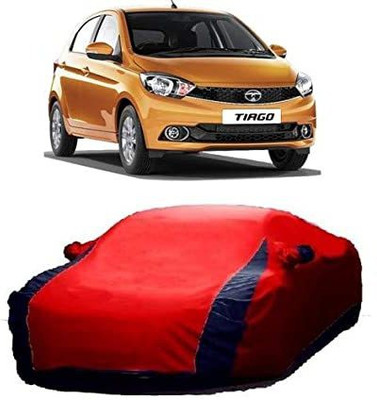 Aaka Creations Car Cover For Tata Tiago (With Mirror Pockets)(Blue, Red)
