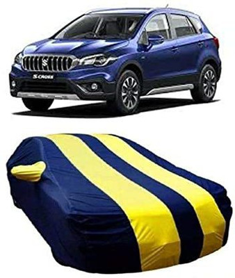 Aaka Creations Car Cover For Maruti Suzuki S-Cross (With Mirror Pockets)(Yellow, Blue)