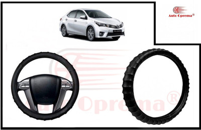 Auto Oprema Steering Cover For Toyota Etios Cross(Black, Leatherite)