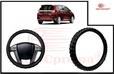 Auto Oprema Steering Cover For Honda Jazz(Black, Leatherite)