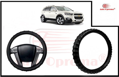 Auto Oprema Steering Cover For Chevrolet Captiva(Black, Leatherite)