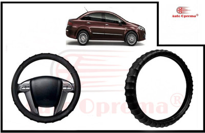 Auto Oprema Steering Cover For Fiat Linea Classic(Black, Leatherite)