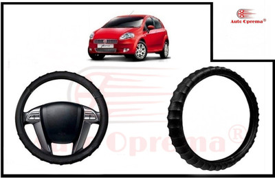 Auto Oprema Steering Cover For Fiat Punto(Black, Leatherite)