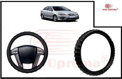 Auto Oprema Steering Cover For Hyundai Verna Fluidic(Black, Leatherite)