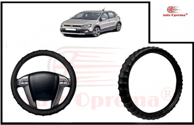 Auto Oprema Steering Cover For Volkswagen Polo Cross(Black, Leatherite)