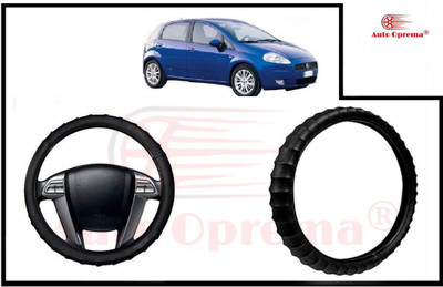 Auto Oprema Steering Cover For Fiat Grand Punto(Black, Leatherite)