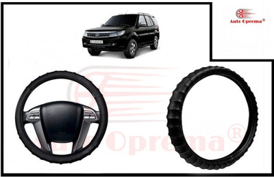 Auto Oprema Steering Cover For Tata Safari Storme(Black, Leatherite)