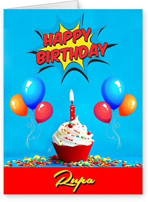 Midas Craft Happy Birthday Rupa ….10 Birthday Wish Greeting Card(Multicolor, Pack of 1)