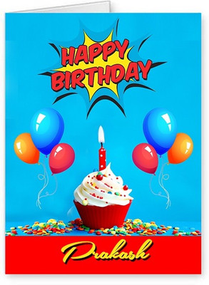 Midas Craft Happy Birthday Prakash ….10 Birthday Wish Greeting Card(Multicolor, Pack of 1)