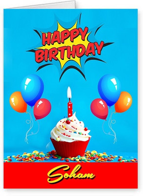 Midas Craft Happy Birthday Soham ….10 Birthday Wish Greeting Card(Multicolor, Pack of 1)