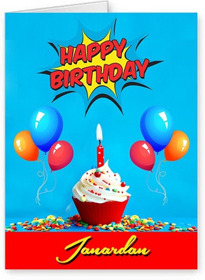 Midas Craft Happy Birthday Janardan ….10 Birthday Wish Greeting Card(Multicolor, Pack of 1)