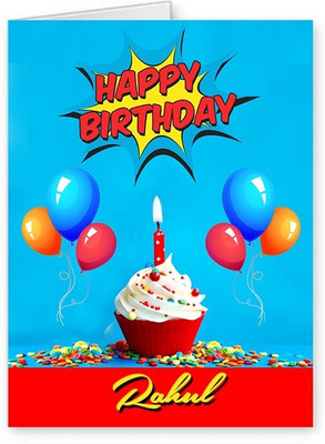 Midas Craft Happy Birthday Rahul ….10 Birthday Wish Greeting Card(Multicolor, Pack of 1)