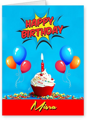 Midas Craft Happy Birthday Misra ….10 Birthday Wish Greeting Card(Multicolor, Pack of 1)