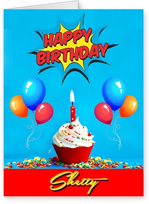 Midas Craft Happy Birthday Shetty ….10 Birthday Wish Greeting Card(Multicolor, Pack of 1)