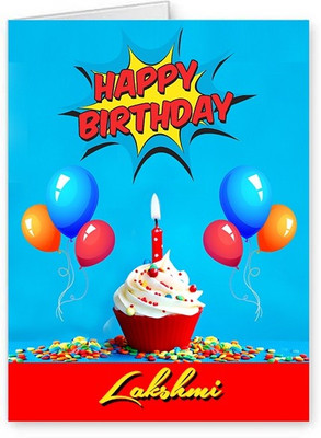 Midas Craft Happy Birthday Lakshmi ….10 Birthday Wish Greeting Card(Multicolor, Pack of 1)