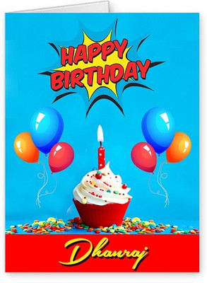 Midas Craft Happy Birthday Dhanraj ….10 Birthday Wish Greeting Card(Multicolor, Pack of 1)