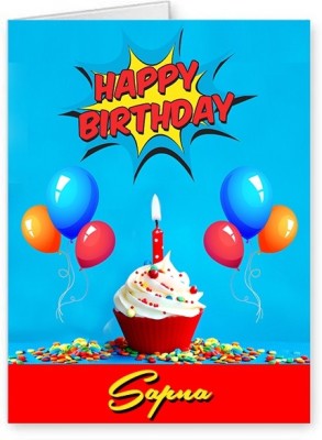 Midas Craft Happy Birthday Sapna ….10 Birthday Wish Greeting Card(Multicolor, Pack of 1)