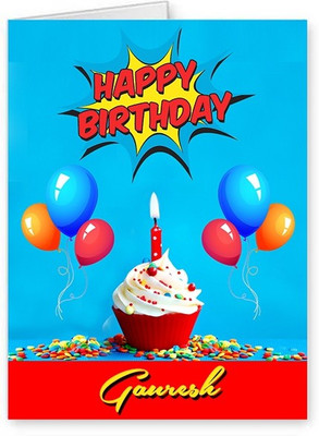 Midas Craft Happy Birthday Gauresh ….10 Birthday Wish Greeting Card(Multicolor, Pack of 1)