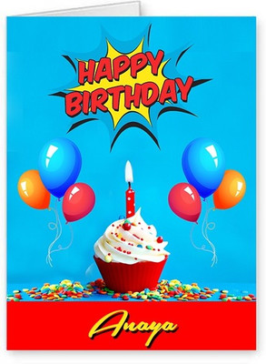 Midas Craft Happy Birthday Anaya ….10 Birthday Wish Greeting Card(Multicolor, Pack of 1)