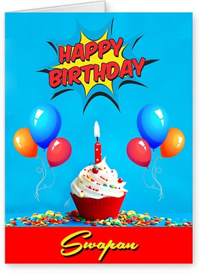 Midas Craft Happy Birthday Swapan ….10 Birthday Wish Greeting Card(Multicolor, Pack of 1)