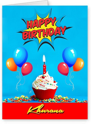 Midas Craft Happy Birthday Khurana ….10 Birthday Wish Greeting Card(Multicolor, Pack of 1)