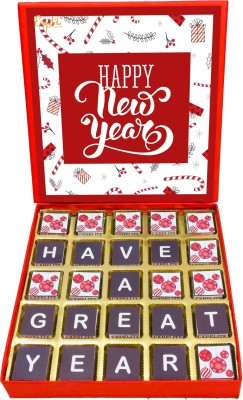 Expelite Happy New Year Gift Online -Large Box- Handmade Chocolates Bars(25 x 22 g)