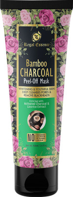 Regal Essence Bamboo Activated Charcoal Peel Off Mask 100ml, Deep Cleansing Mask, Deep Pore Cleanse for Acne, Oil Control & Anti-Aging Wrinkle Reduction(100 g)