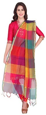 Handloom Art Silk Checkered Women Dupatta