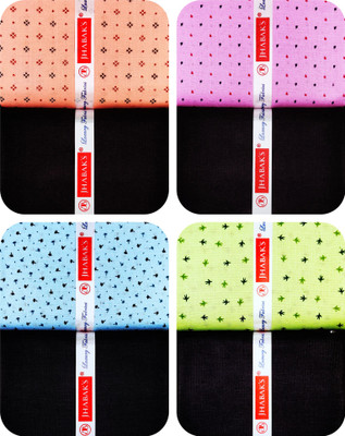 JHABAK'S Cotton Blend Printed Shirt & Trouser Fabric