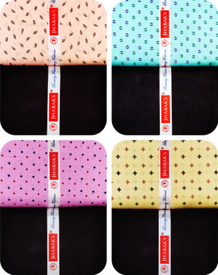 JHABAK'S Cotton Blend Printed Shirt & Trouser Fabric