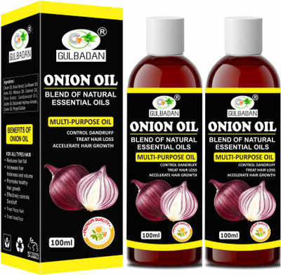 GULBADAN Onion Herbal Hair Oil for Hair Regrowth & Hair Fall Control Hair Oil(200 ml)