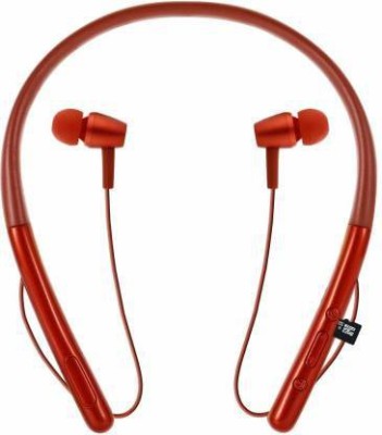 NECKTECH HEAR IN 2 HI BASS MAGNETIC BLUETOOTH HEADPHONE WITH MIC N29 Bluetooth Headset(Red, In the Ear)