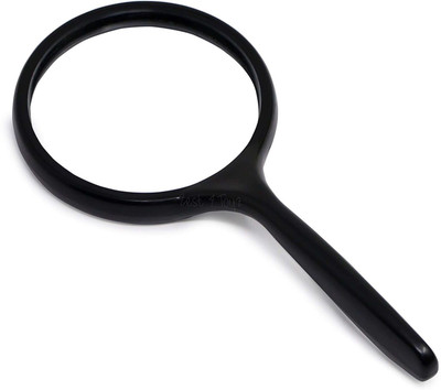 ERHIndia 2'' Magnifying Glass for Reading/Map, Double Glass 10x magnifying(Black)