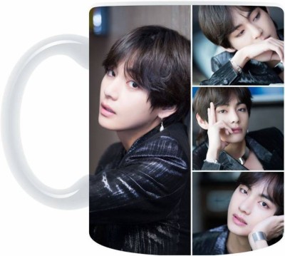 MM9E BTS BBMAS V KIM TAEHYUNG COLLAGE , BTS KOREAN SINGER COLLAGE , BANGTAN SONYEONDAN , PRINTED GIFT FOR FRIENDS Ceramic Coffee Mug(330 ml)