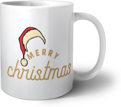 Misaki Merry Christmas : Wishes Printed On Ceramic Ceramic Coffee Mug(350 ml)