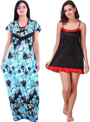 KEOTI Women Nighty(Multicolor)