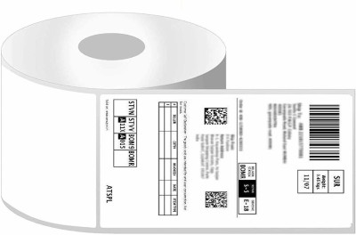 ANRA Thermal Label Paper Sticker Roll for Ecommerce Shipping Packaging Label Self Adhesive Paper Label(White)