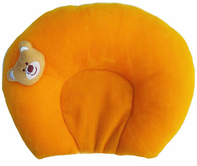 Found Fit Mustard Seeds Solid Baby Pillow Pack of 1(Yellow)
