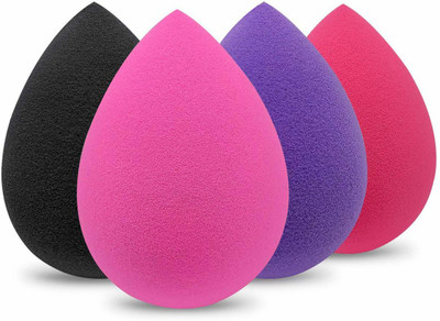 BOLDNYOUNG Beauty Makeup Blending Powder Puff Sponge (Random Color, Multicolor) Pack of 4