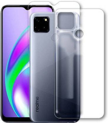 PR SMART Front and Back Tempered Glass for Realme C12(Pack of 2)