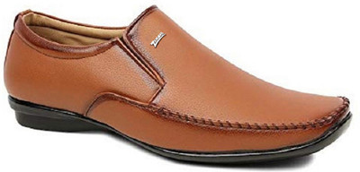 Zixer Men's London Ferry Formal Vol-2.0 Slip On For Men(Tan , 9)