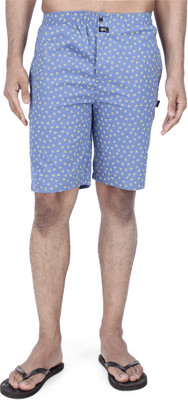 Renz Printed Men Blue Regular Shorts