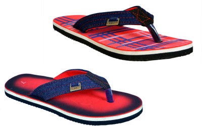 Crazy Bunny Men Flip Flops(Red , 6)