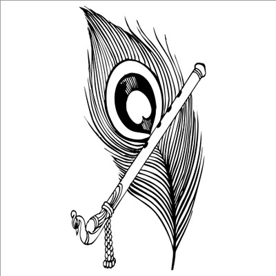 StickerYard 76 cm feather Art Self Adhesive Sticker(Pack of 1)