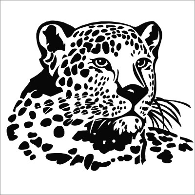 StickerYard 48 cm Leopard design Self Adhesive Sticker(Pack of 1)