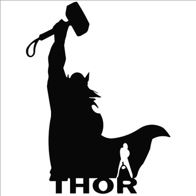 StickerYard 76 cm Superhero hammer Self Adhesive Sticker(Pack of 1)