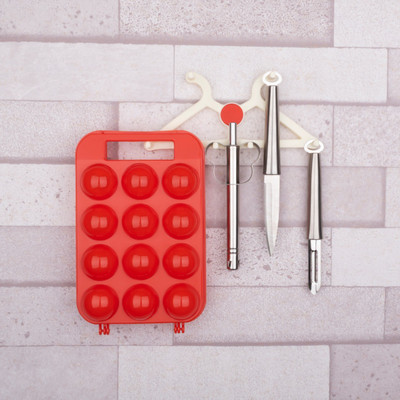 NEWON Plastic Egg Container  - 12 ml(Red)