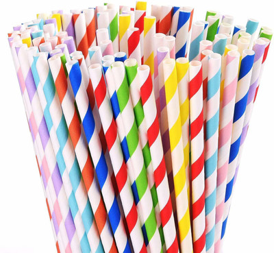 OSSDEN Straight Drinking Straw(Multicolor, Pack of 50)